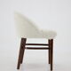 Beech Chair in Sheepskin Fabric, Denmark 1960