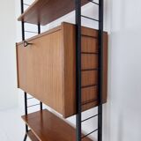 Italian Free Standing Teak Shelving Unit, 1950's
