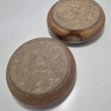 Pair of stoneware candlesticks