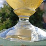 Vase en cristal jaune Cristallerie d'Aubusson