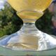 Yellow crystal vase - Cristallerie d'Aubusson