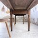 Solid oak farmhouse table with integrated extensions 1950