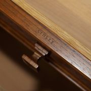 David Linley Burr walnut chest of drawers for light restoration.