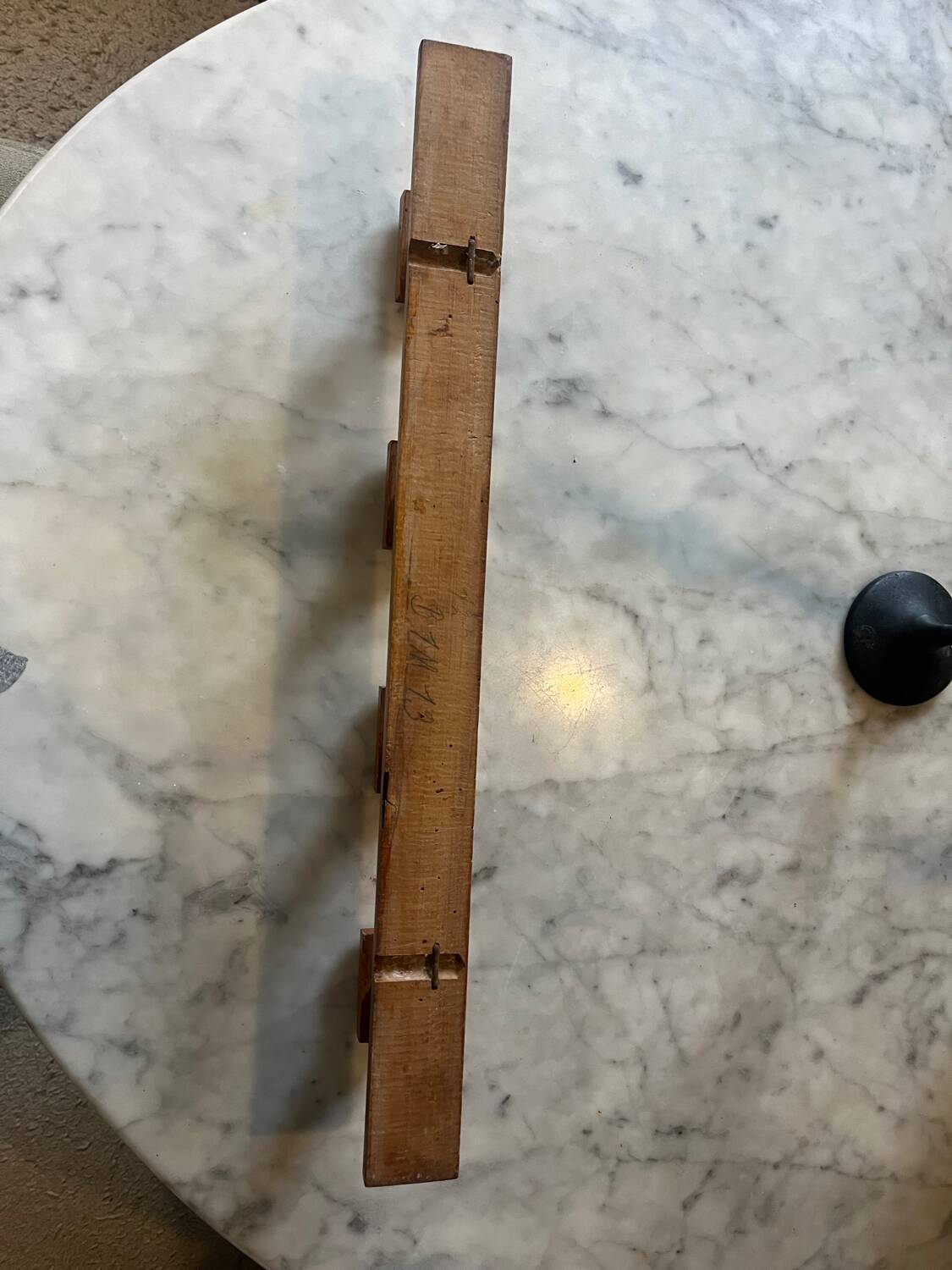 1950s oak wall-mounted coat rack