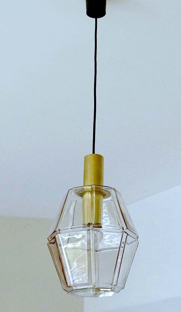 Vintage Apace Age Limburg Glass Pendant Light