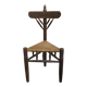 Chaise d'angle tripode XIX bois tourné jonc hollande