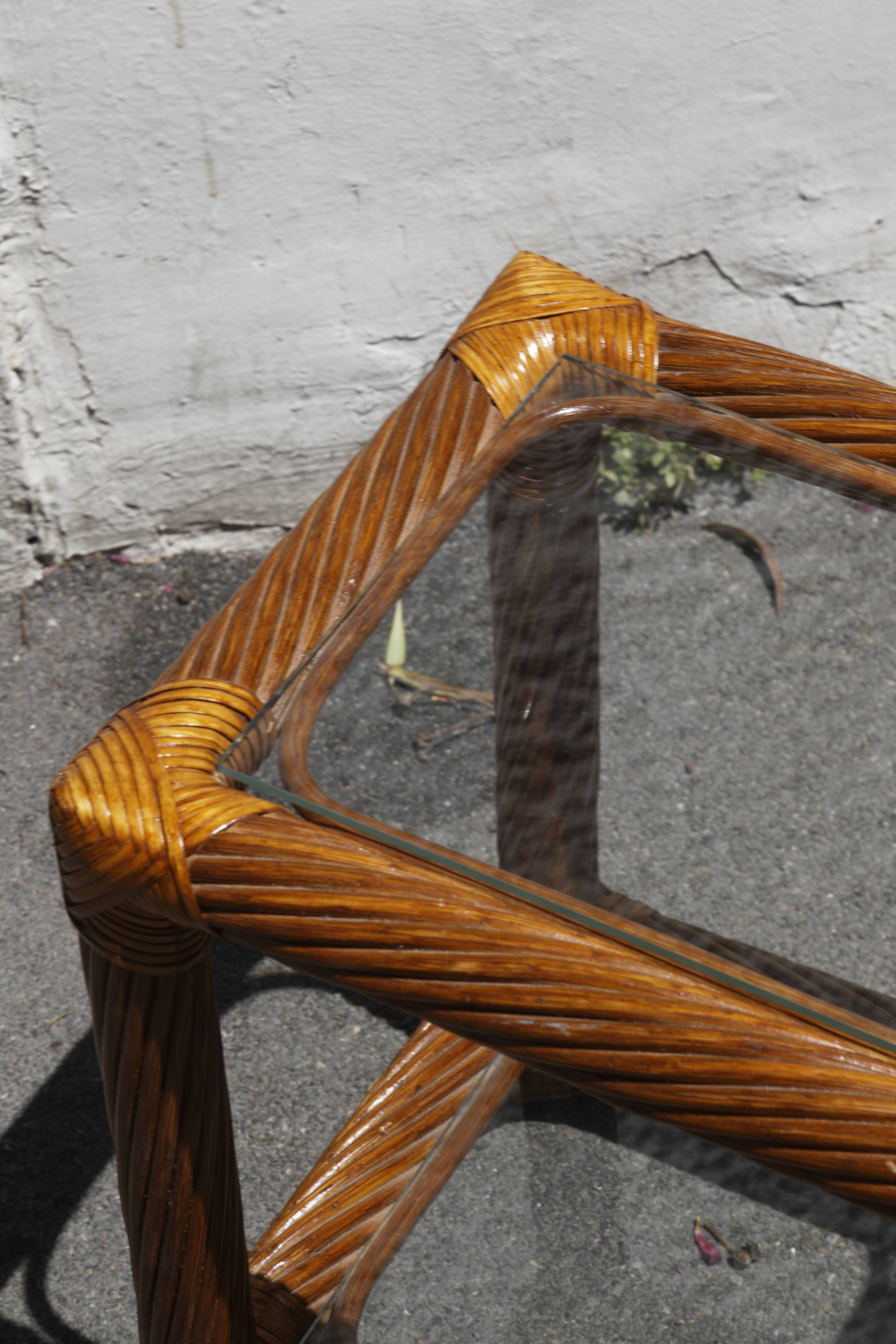 Set headboard and bedside woven rattan maugrion