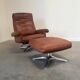 Vintage De Sede DS31 lounge chair with ottoman, 1970s