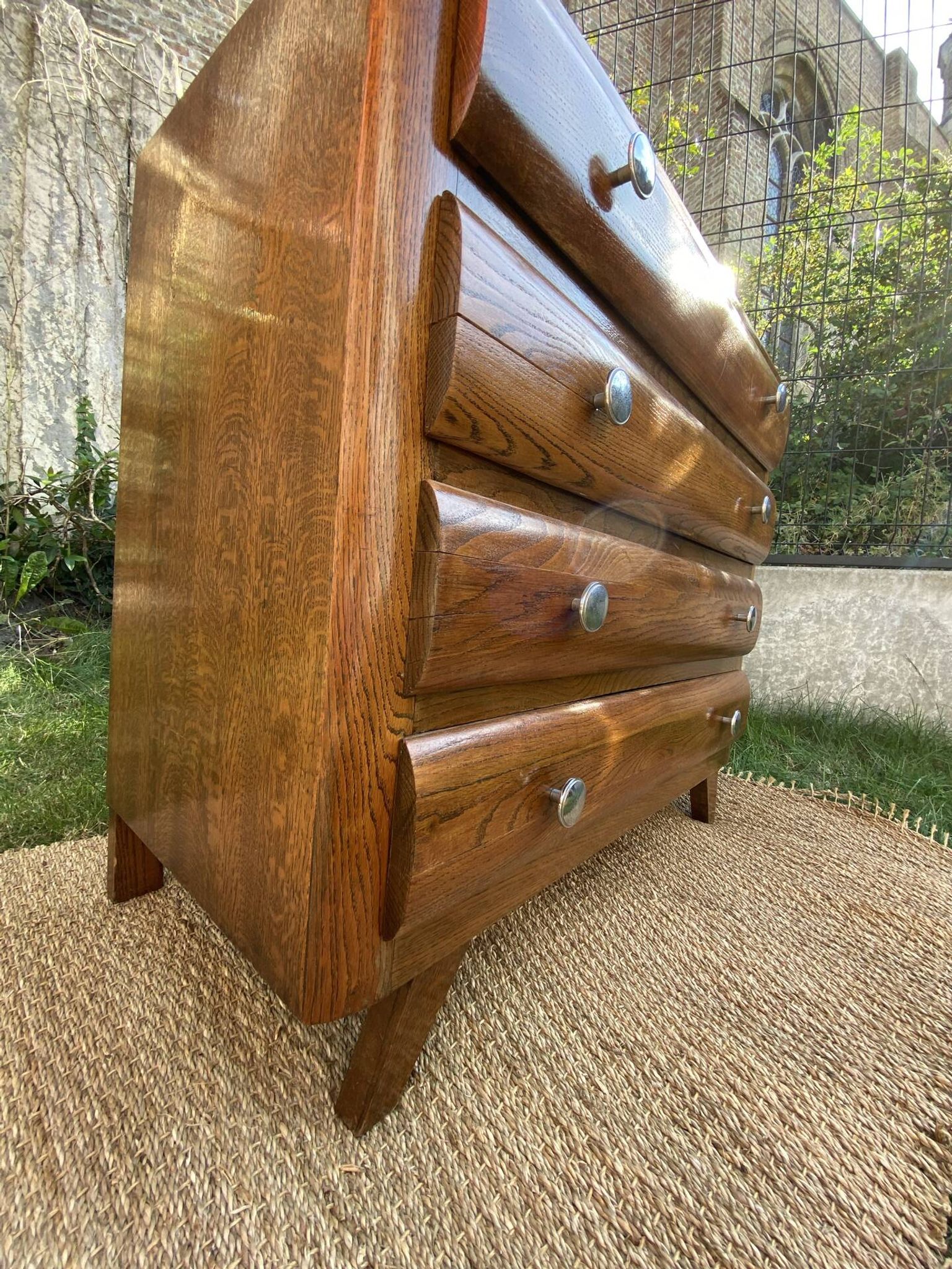 Compass leg chest of drawers