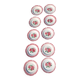flat plates Digoin Sarreguemines Cibon – red roses decoration – vai