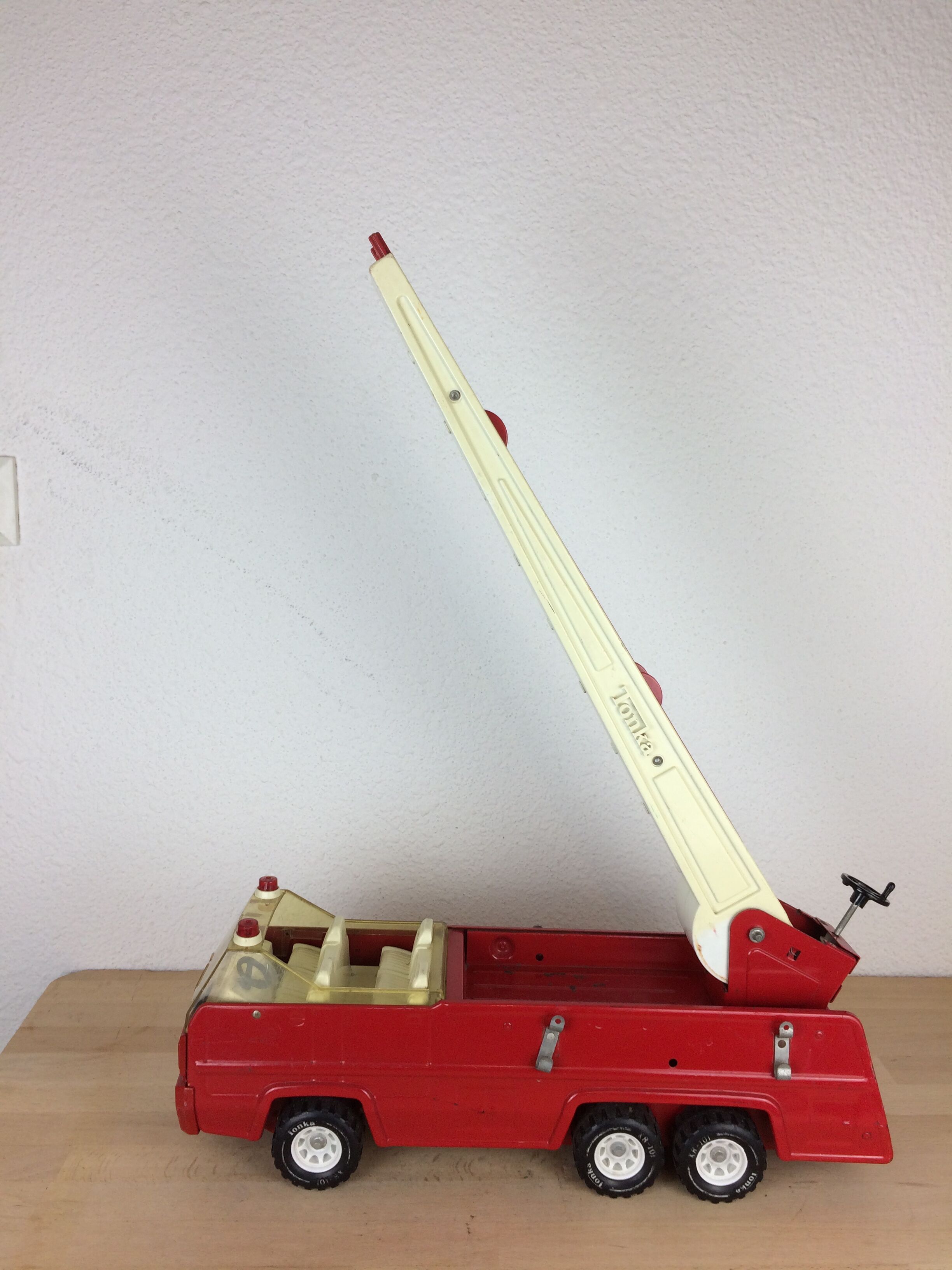 Tonka large format fire truck, antique toy