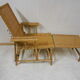 Wicker and rattan lounger