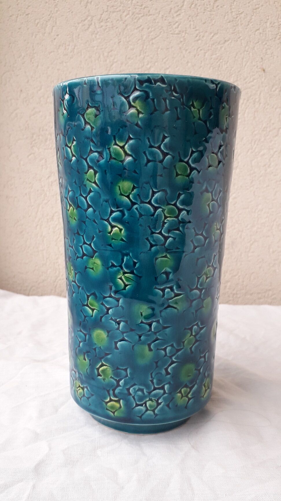 Blue ceramic vase