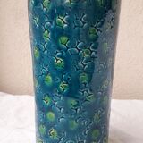Blue ceramic vase