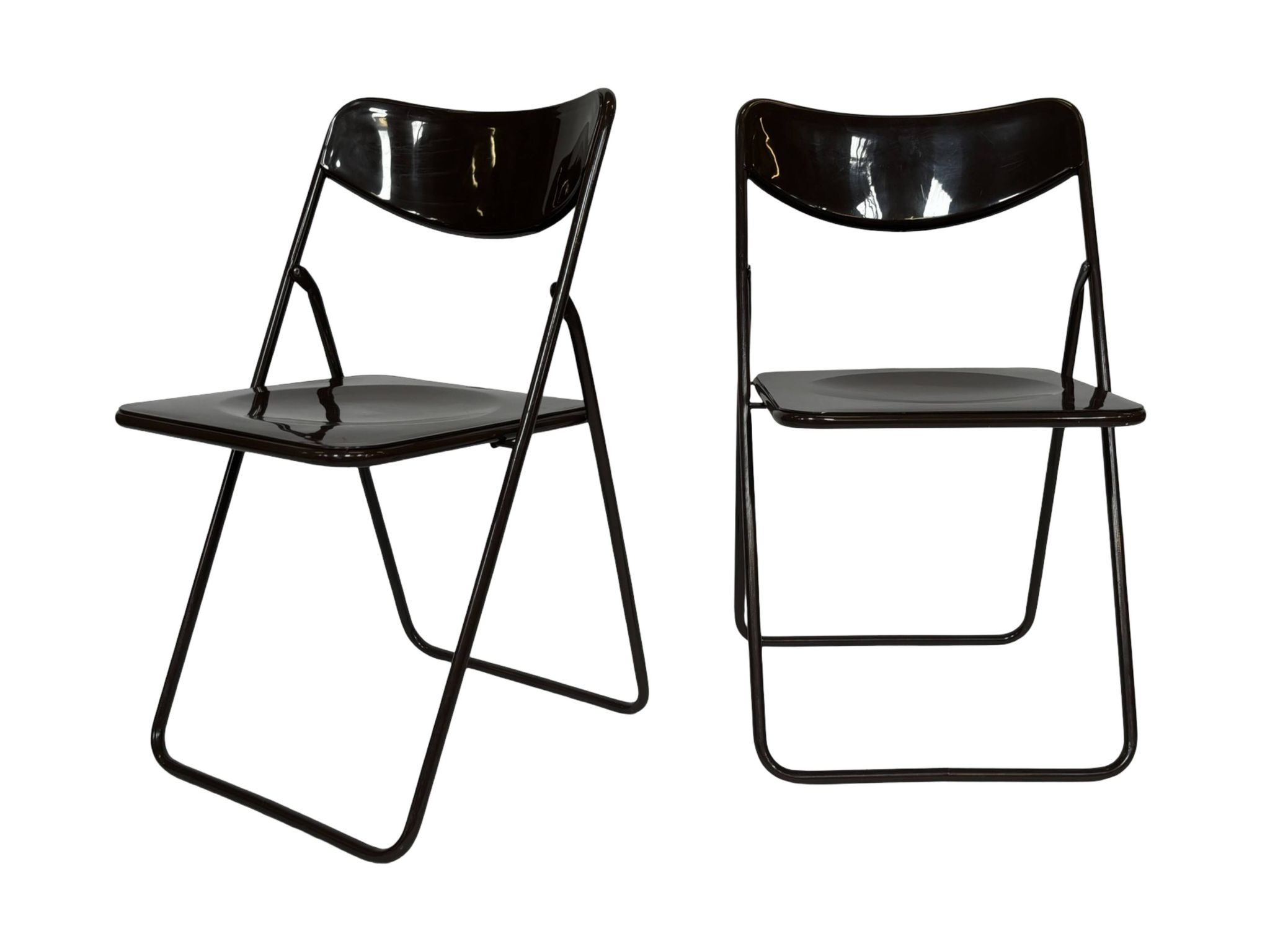 Vintage Ted Folding chairs Niels Gammelgaard for Ikea - Set of four - in Dark Brown