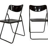 Vintage Ted Folding chairs Niels Gammelgaard for Ikea - Set of four - in Dark Brown