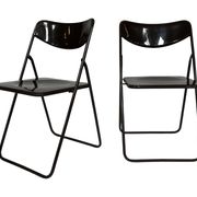 Vintage Ted Folding chairs Niels Gammelgaard for Ikea - Set of four - in Dark Brown