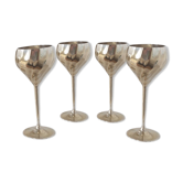 Lot 4 vintage copper and silver glasses from the 70s