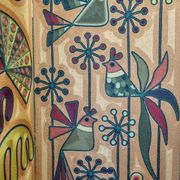 Screen decorated with wool threads, “Huichol” art, Sofia Ribeira, 124 cm