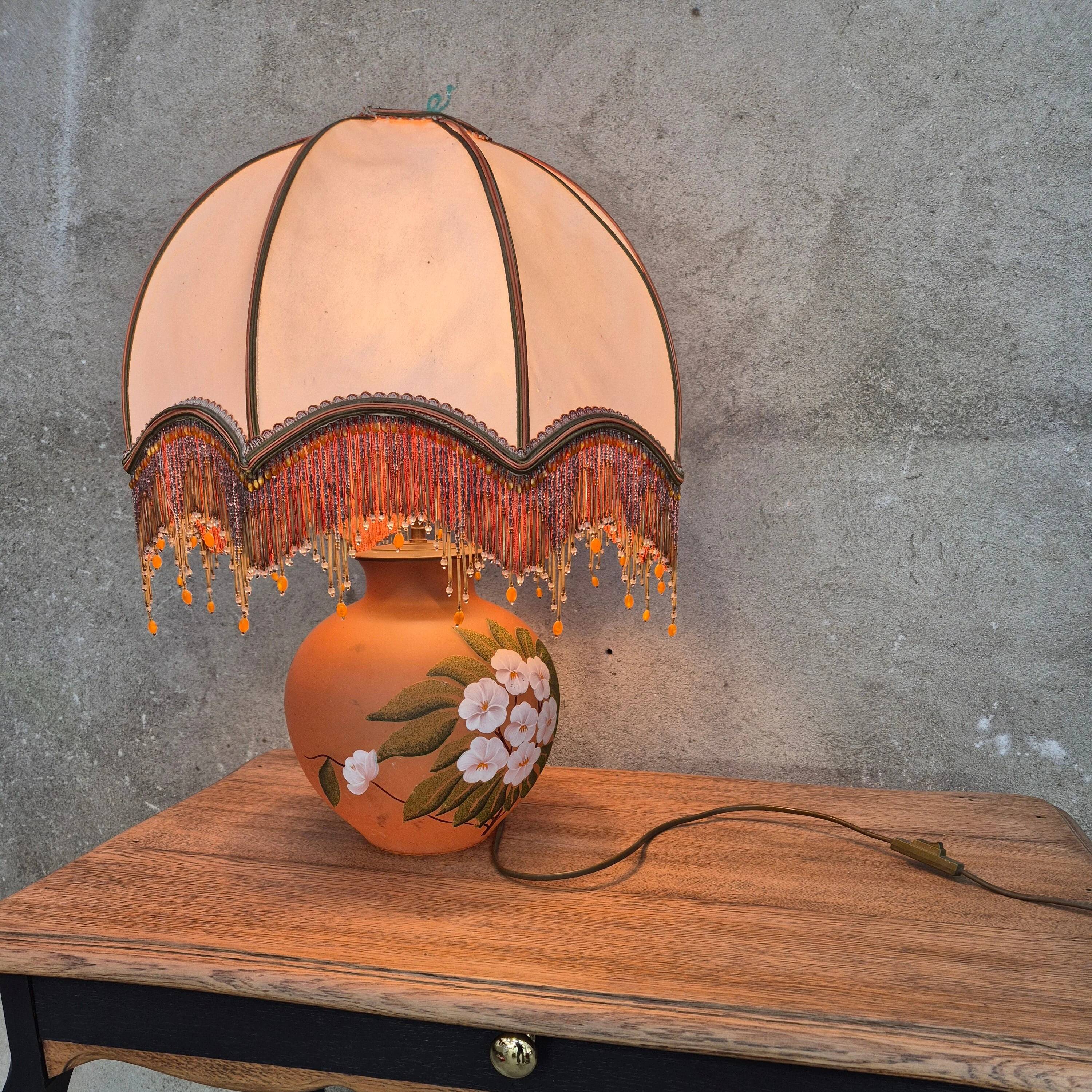 Bohemian glass table lamp