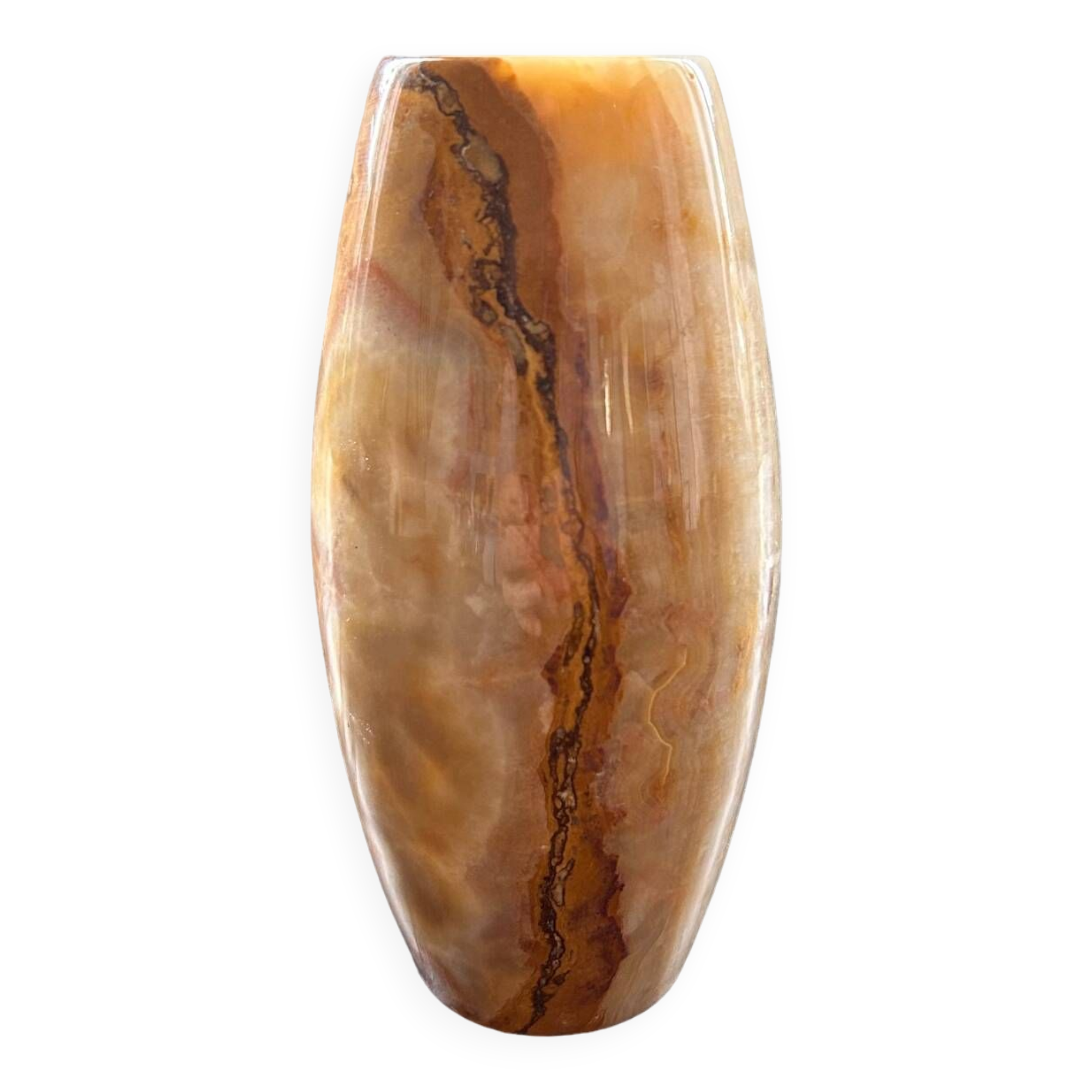 Oblong onyx vase
