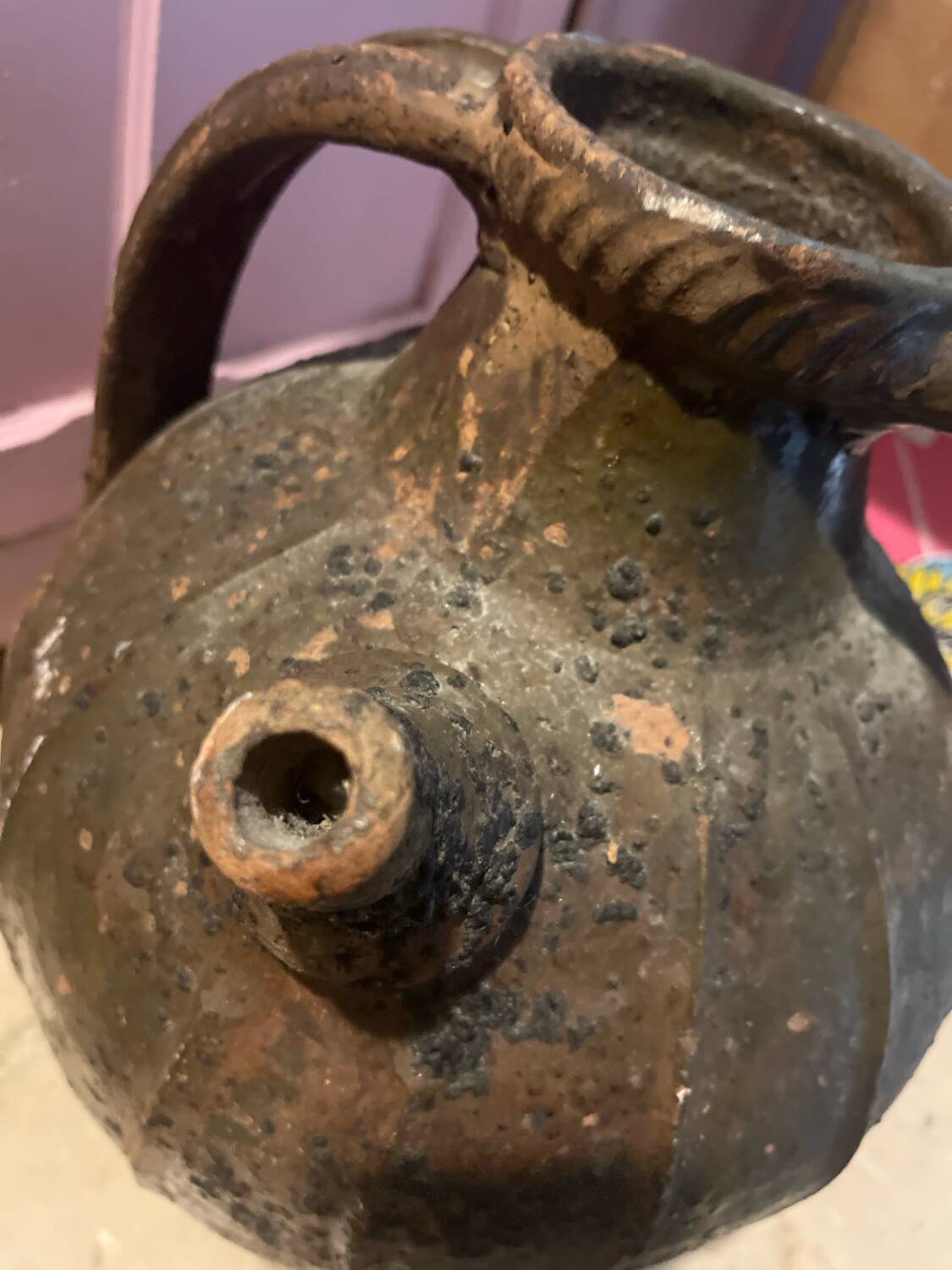 Antique jug with a very patina
