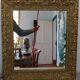 Golden stucco mirror 55 x 60 cm