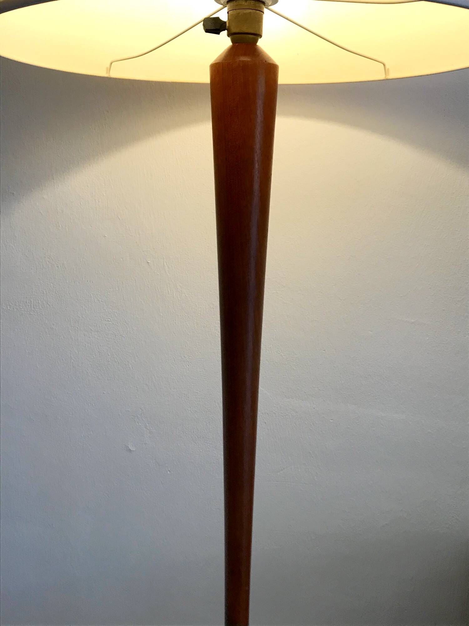 Scandinavian floor lamp in vintage teak 60s