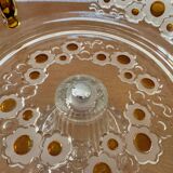 Coupe sur pied verre cristallin années 60