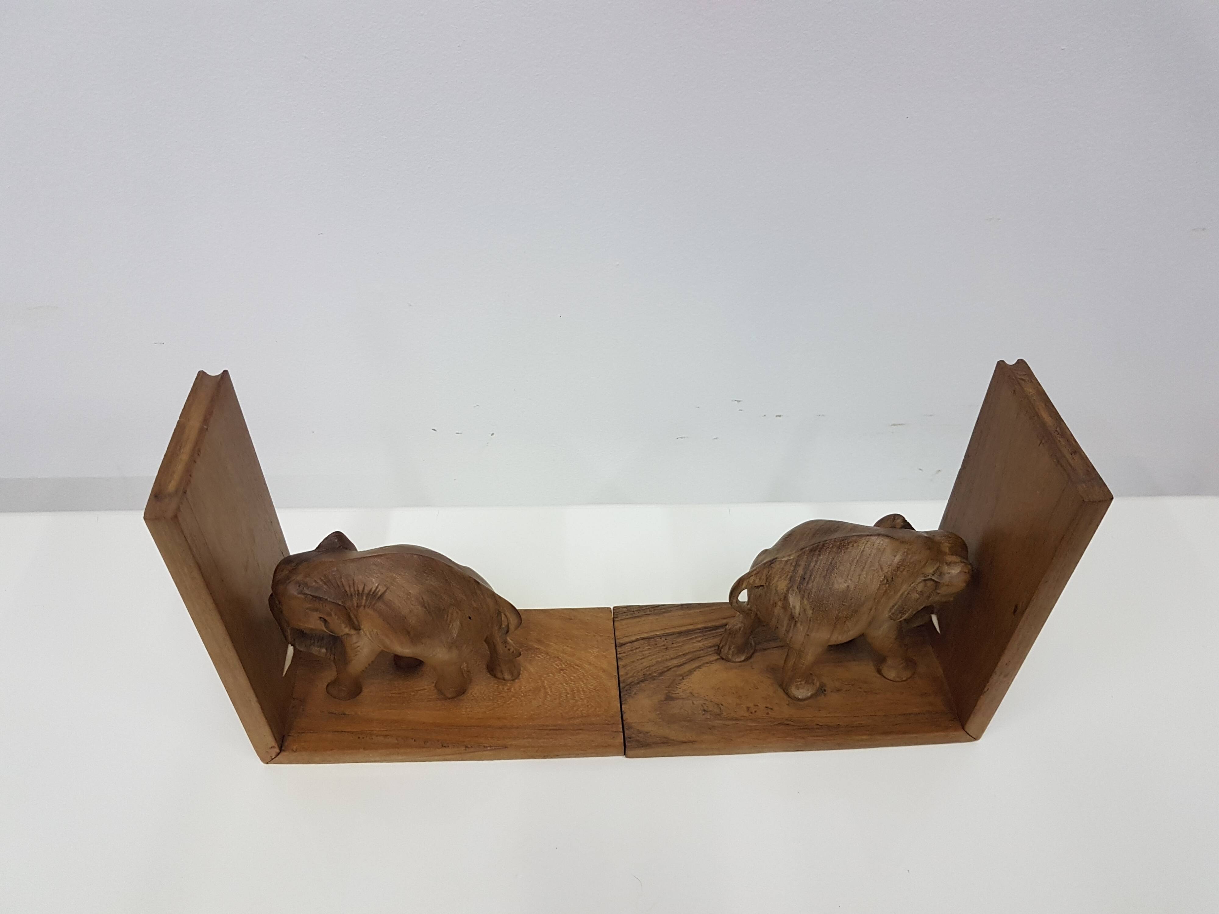 Elephant bookends, 1960s.