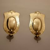 Paire d'appliques vintage en laiton par Knut Eriksson Eskilstuna, Suède