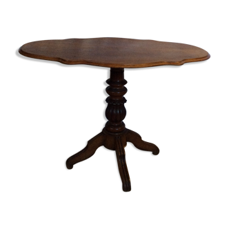 Table ovale style Louis Philippe en noyer