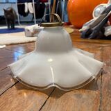 Vintage lace opaline pendant light