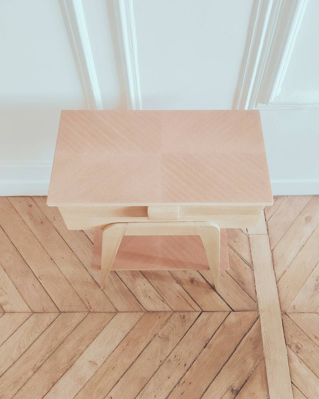 Worker/ Renovated vintage Scandinavian bedside table, 1950s-60s