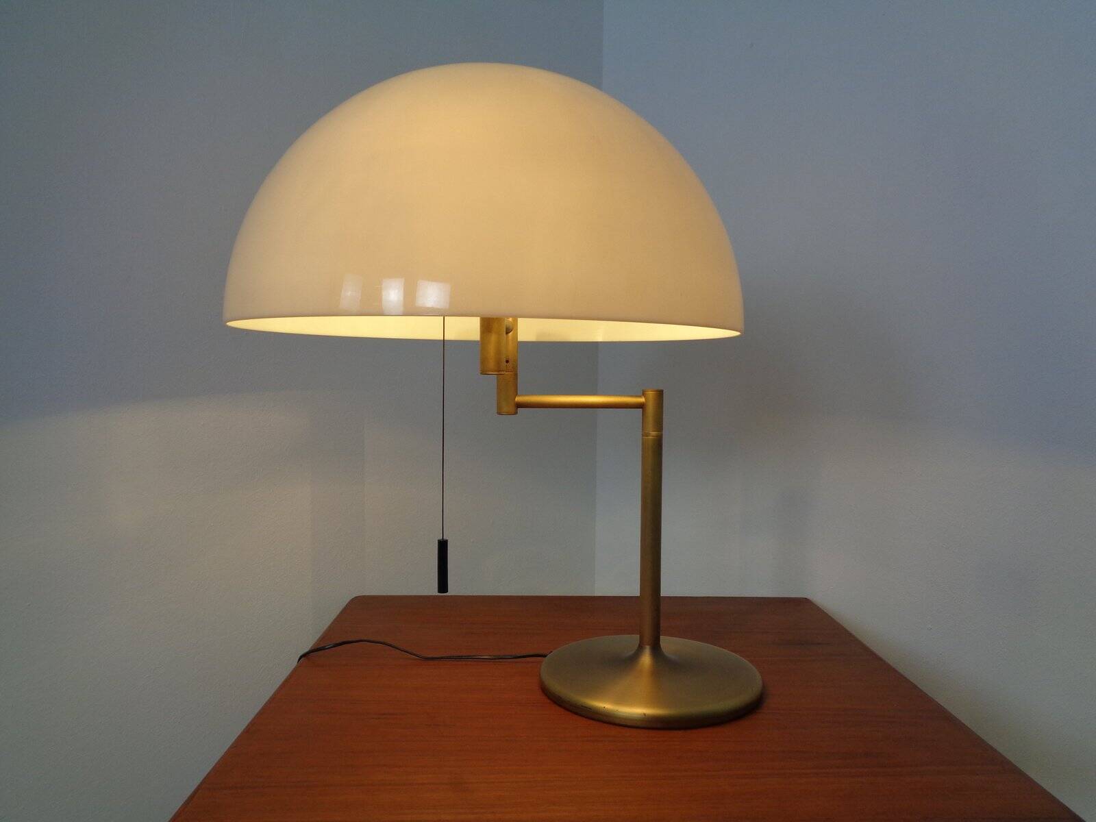 Adjustable Brass and Plastic Desk Lamp from Staff, 1960s