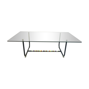 Table basse  top verre
