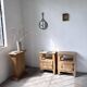 Pair of oak bedside tables 1950