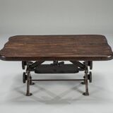 Vintage industrial gear coffee table, 1950s