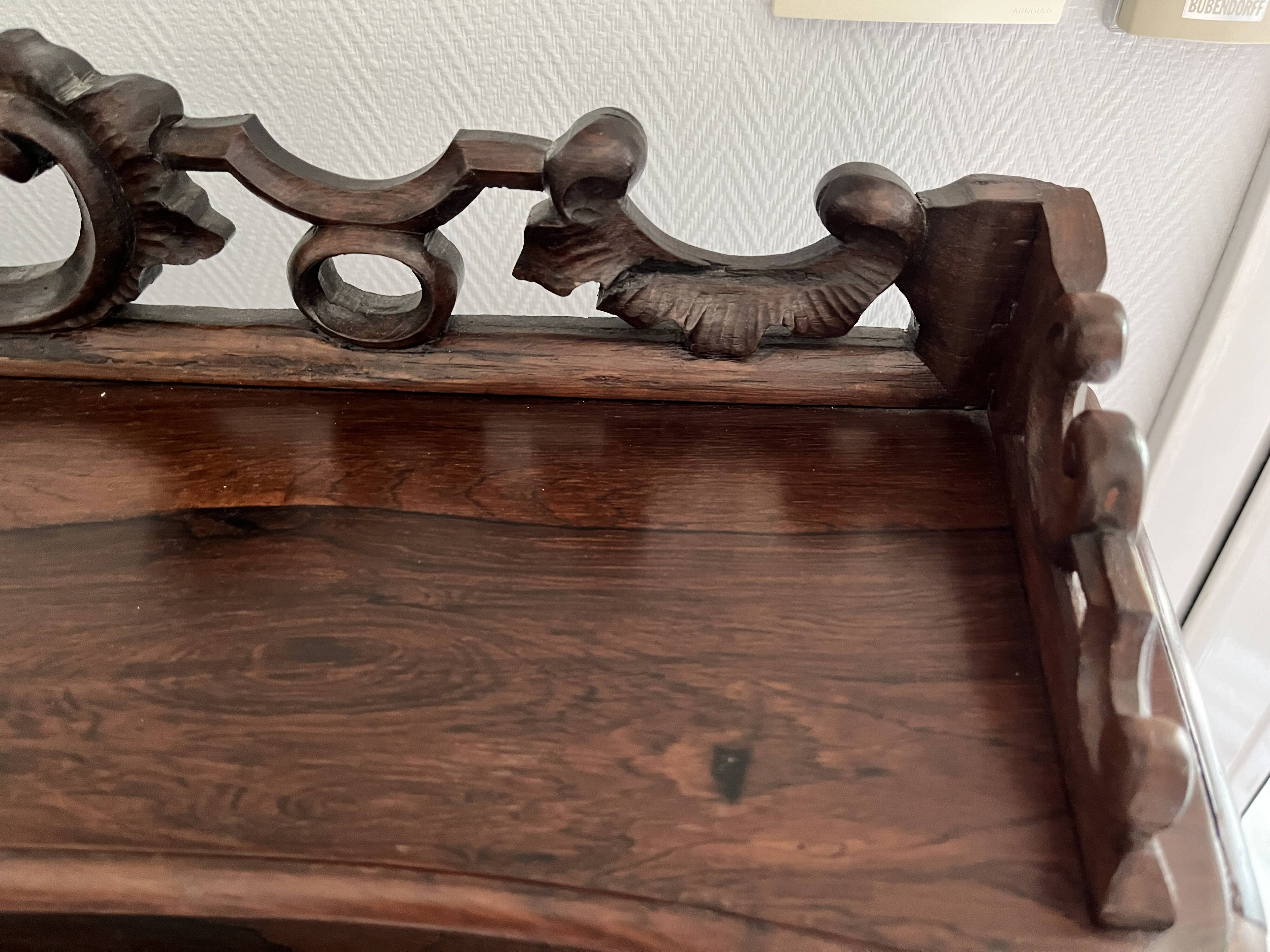 English mahogany tiered desk late 19th century