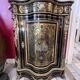 Low Boulle marquetry buffet, curved support furniture, Napoléon III period.