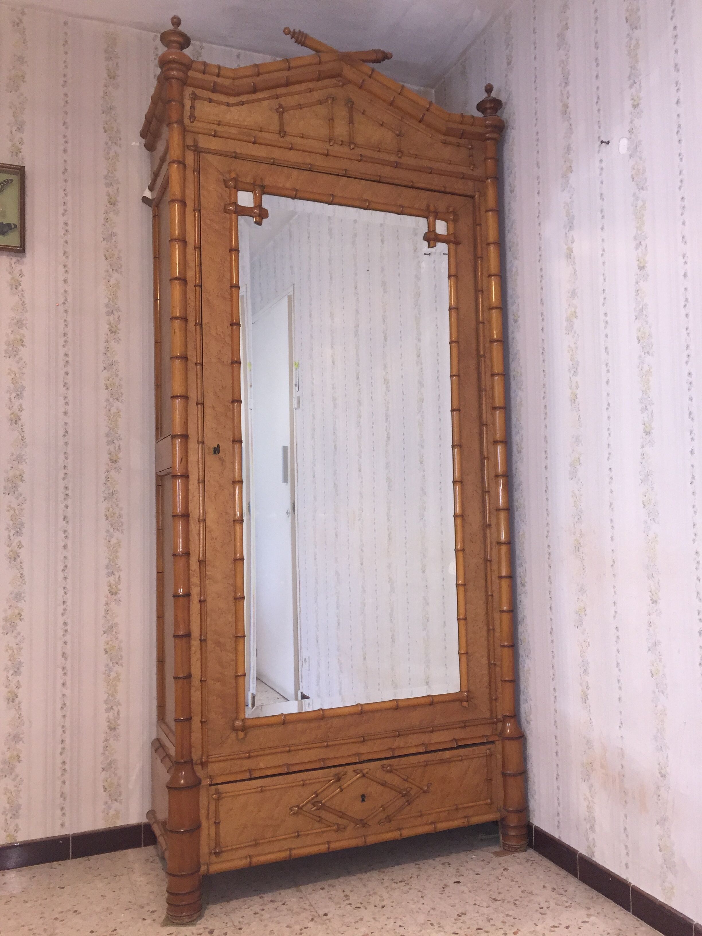 Ice cabinet bamboo collection circa 1870 Napoleon III