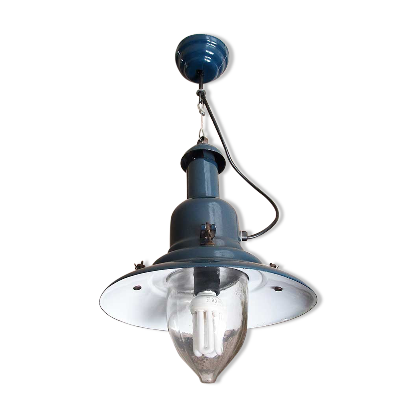 Vintage boat lamp suspension