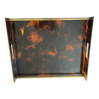 Plateau en lucite Maison Mercier 1970