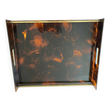 Plateau en lucite Maison Mercier 1970