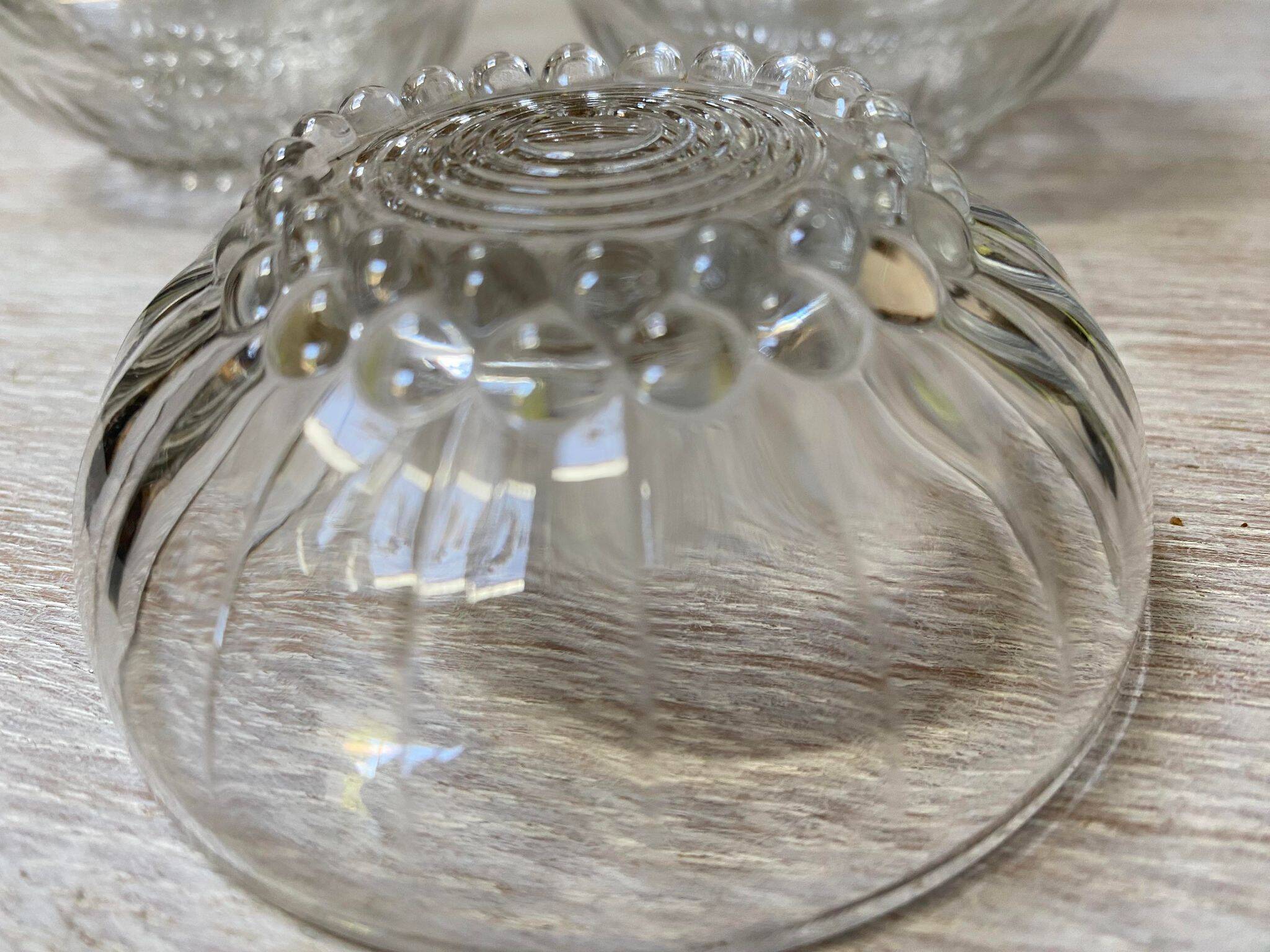 6 glass dessert bowls