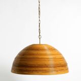 Italian 1970s bamboo ceiling pendant lamp | Ø 72 cm | Vivai del Sud