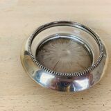 5 silver metal coasters Frank Whiting & Co