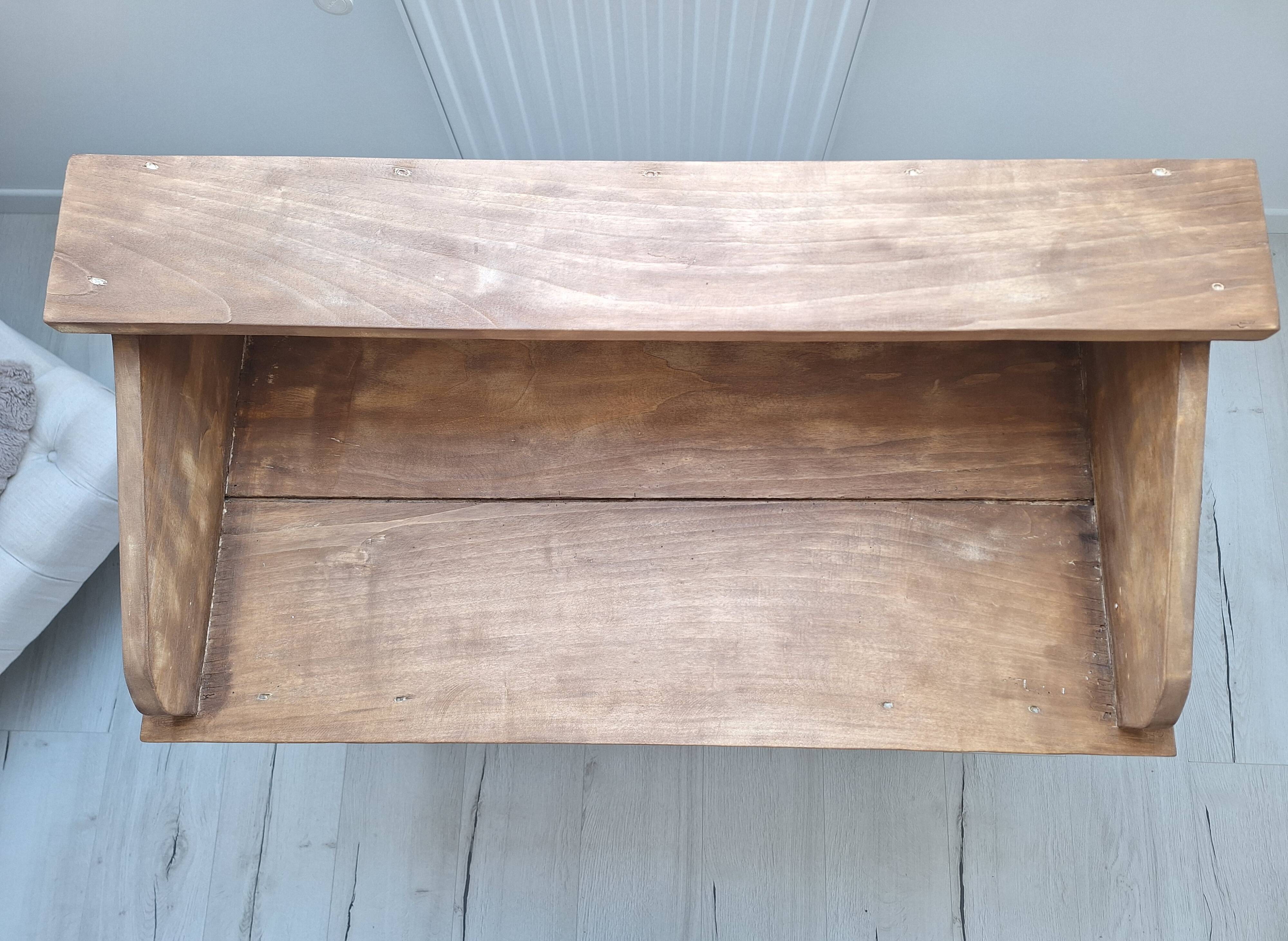 Solid wood tiered desk in a country style