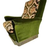Fauteuil vintage vert mousse / fauteuil une place