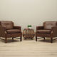 Brown leather armchair, Danish design, 1960s, production: Denmark